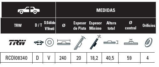 Imagen de DISCO DE FRENO VENT. FIAT UNO EVO 2010 EN ADELANTE/UNO WAY